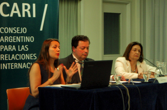 Carola Ramón, Jorge E. Malena y Gloria Báez