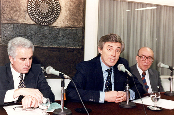 Dr. Angel Ernesto Molinari, Ministro Manuel Guillermo García Solá y Emb. Carlos Manuel Muñiz