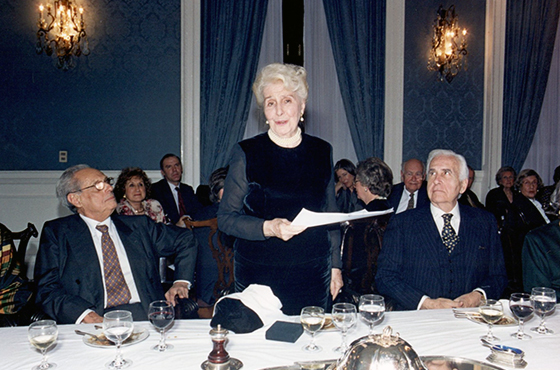 Dr. Remo Entelman, Sra. Jeannette Arata de Erize y Emb. Carlos Ortiz de Rozas