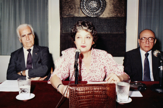 Emb. Carlos Ortiz de Rozas, Ministro Edwige Avice y Emb. Carlos Manuel Muñiz
