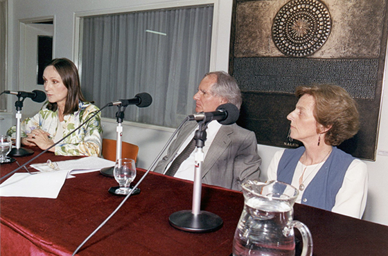 Sra. Teresa de Anchorena, Lic. Ricardo Esteves y Lic. Delfina Linck