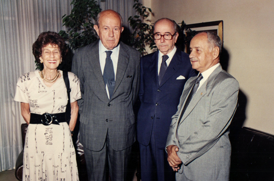 Sra. Inés Zavalía de Herrera Vegas, Gral. Mario Dialet Argerich, Emb. Oscar Puiggrós y Gral Hugo Bánzer Suárez