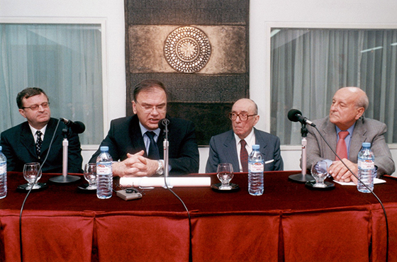 Emb. Dusko Ladan, D. Mladen Ivanic, Emb. Carlos Manuel Muñiz y Dr. Antonio Estrany y Gendre