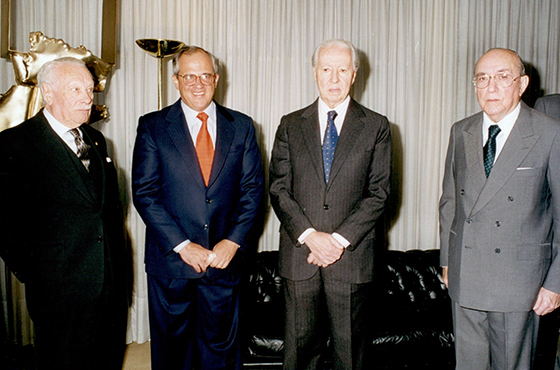 Sen. Adolfo Gass, D. Ernesto Samper Pizano, Dr. Italo A. Luder y Emb. Carlos Manuel Muñiz