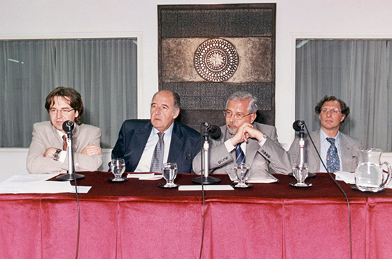Adolfo Barberá del Rosal, Juan Antonio Travieso, Abel Fleitas Ortiz de Rozas y Eugenio María Curia