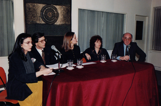 Silvina Chediek, Germán Sopeña, Teté Coustarot, Aída Bortnik y Natalio R. Botana