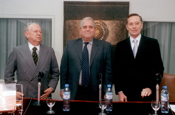 Dr. Carlos V. Corach, Dr. Mario Baizán y Dr. Adalberto Rodríguez Giavarini