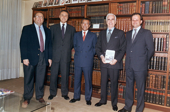 Dr. Raúl Alconada Sempé, Emb. Santos Goñi Marenco, Dr. Raúl Granillo Ocampo, Emb. Carlos Ortiz de Rozas y Dr. Pablo Beltramino
