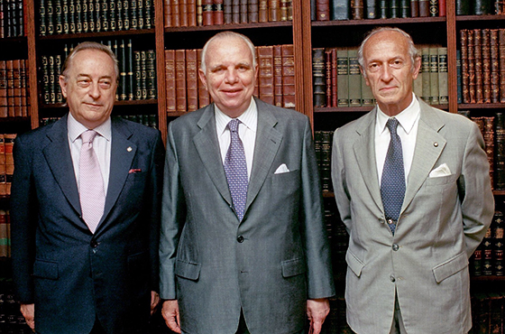 Emb. José Ramón Sanchis Muñoz, Emb. José María Cantilo y Dr. Isidoro Ruiz Moreno