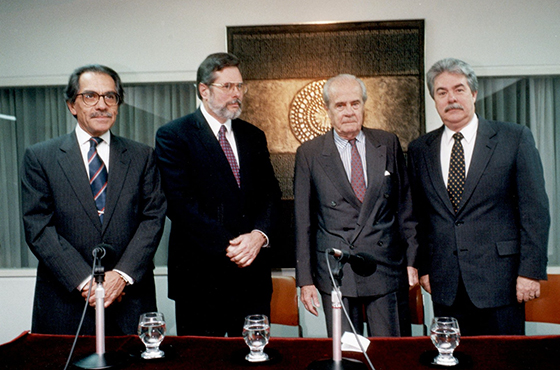 Dr. Rodolfo Alejandro Díaz, D. James Curtis Struble, Dr. Eduardo A. Roca y Emb. James Donald Walsh