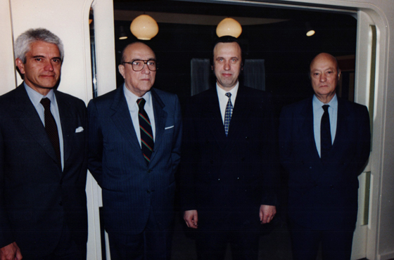 Emb. Vicente Espeche Gil, Emb. Carlos Manuel Muñiz, D. Povilas Gylys y Emb. Hugo Gobbi