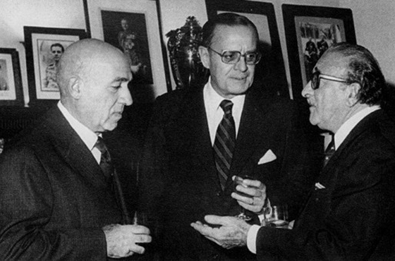 Dr. Jorge Wehbe, Dr. Alberto Rodríguez Galán y Dr. Jorge Carlos Mitre