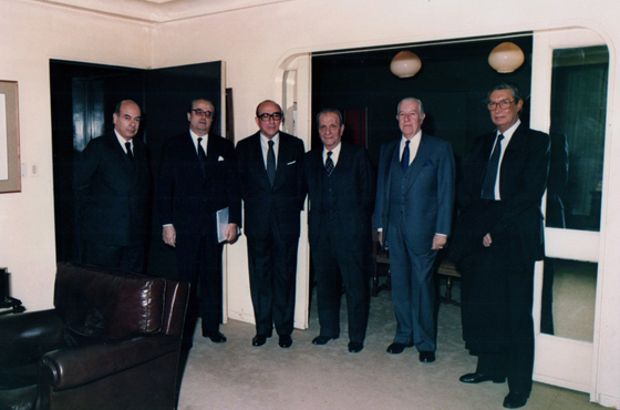 Ricardo Gardel, José María Ruda, Carlos Manuel Muñiz, Manuel Arauz Castex, Carlos Washington Pastor y Ricardo Zinni