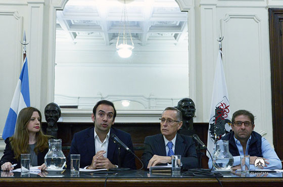 Laura Jaitman, Francisco Quintana, Adalberto Rodríguez Giavarini y Fernando Straface