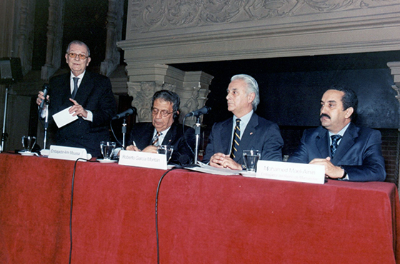 Carlos C. Helbling, Amr Moussa, Roberto García Moritán y Emb. Mohamed Mael-Ainin