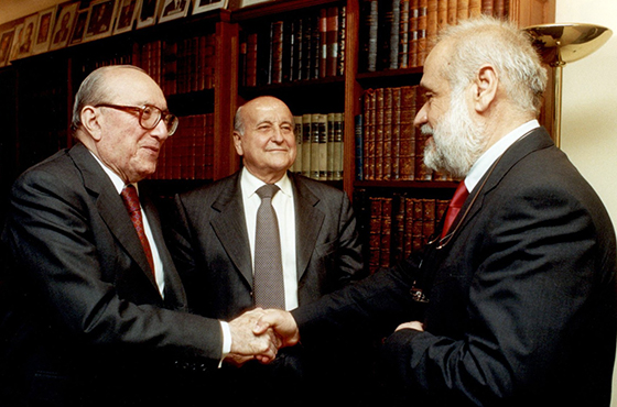 Emb. Carlos Manuel Muñiz. Dr. Antonio Estrany y Gendre y D. Slobodan Casule