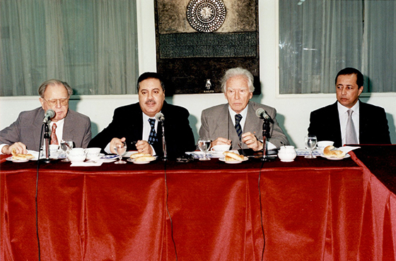 Emb. Raúl Medina Muñoz, Emb. Hassan Abouyoub, Emb. Marcelo Delpech y Emb. de Marruecos en la Argentina Abdeslam Baraka