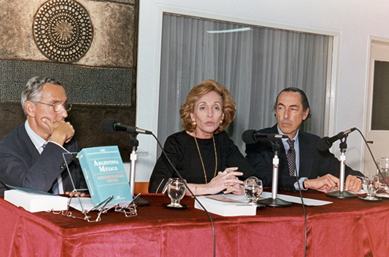 Dr. Rosendo M. Fraga, Emb. Rosario Green y Emb. Fernando Petrella