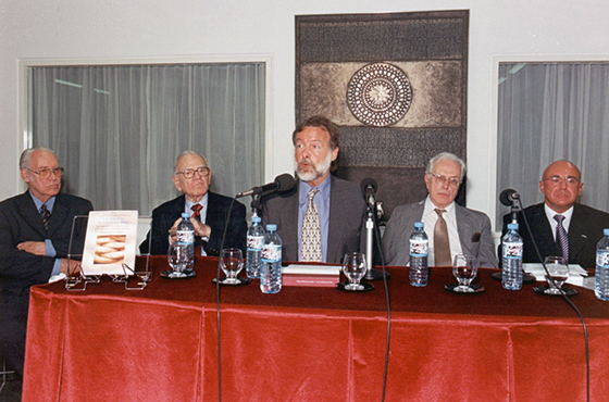 Alberto Edgardo Ballestrini, Alberto Methol Ferré, Rafael A. Bielsa, Torcuato Di Tella y Carlos Piñeiro Iñiguez