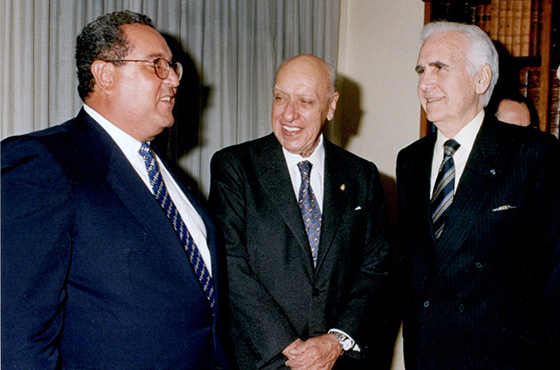 D. Arnoldo Alemán Lacayo, Dr. Juan R. Aguirre Lanari y Emb. Carlos Ortiz de Rozas