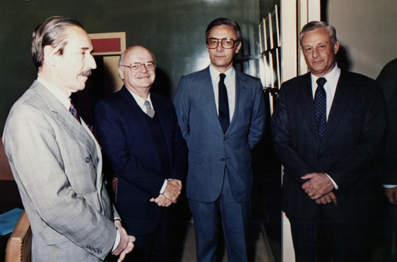 Dr. Jorge A. Aja Espil, Emb. João Clemente Baena Soares, Dr. Eudes Bezerra Galvao y Emb. Victor E. Beauge