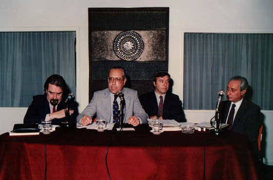 Oscar Raúl Cardoso, Dip. Jorge Reinaldo Vanossi, Juan Bautista Yofre y Carlos Otero