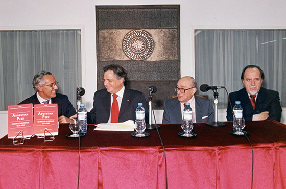 Rosendo M. Fraga, José Manuel Rodríguez Cuadros, Carlos Manuel Muñiz y Martín Belaúnde Moreira