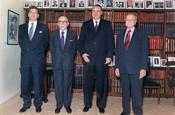 D. Jorge Félix Rubio, Emb. Carlos Manuel Muñiz, D. Allan Wagner Tizón y Dr. Antonio Estrany y Gendre