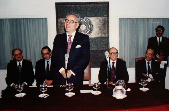 Emb. Fernando Petrella, D. Gonzalo Sánchez de Lozada, Emb. Carlos Manuel Muñiz y Emb. Juan José Uranga