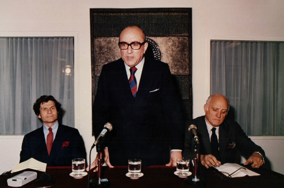 Sr. Guy Sorman, Emb. Carlos Manuel Muñiz y Emb. Tomás de Anchorena