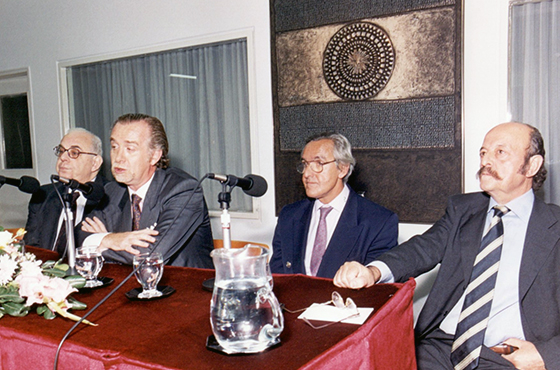 José Luis Peco, Vicente Massot, Rosendo M. Fraga y Julio Bárbaro