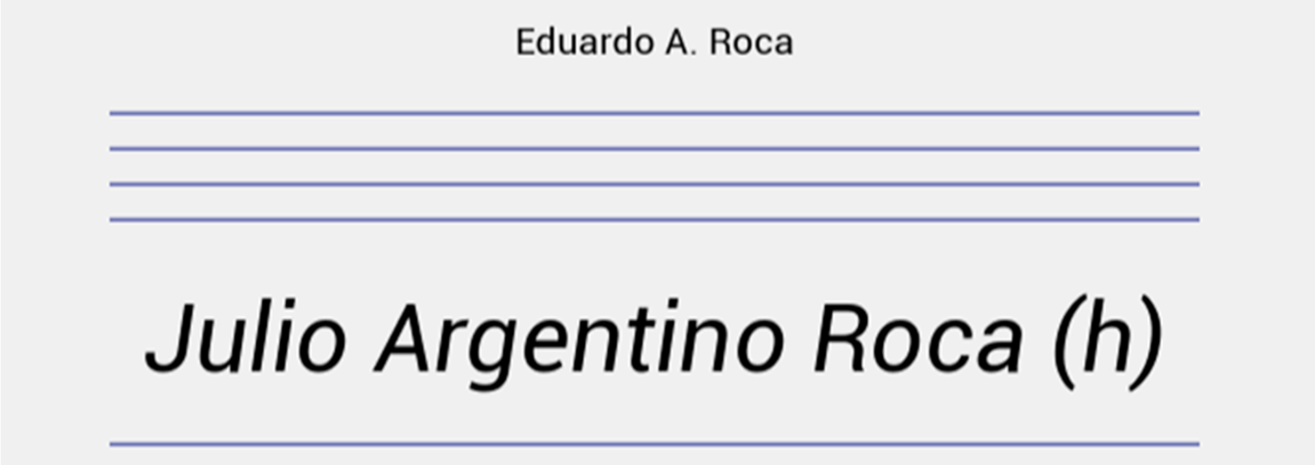 Nº 2. Julio A. Roca (h)