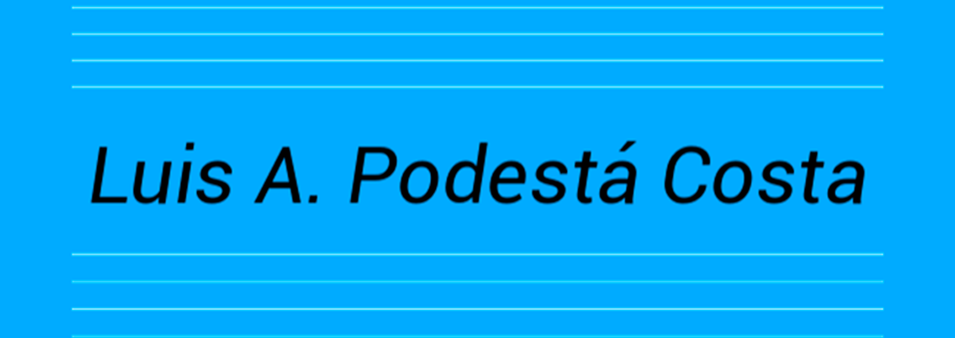 Nº 5. Luis A. Podestá Costa