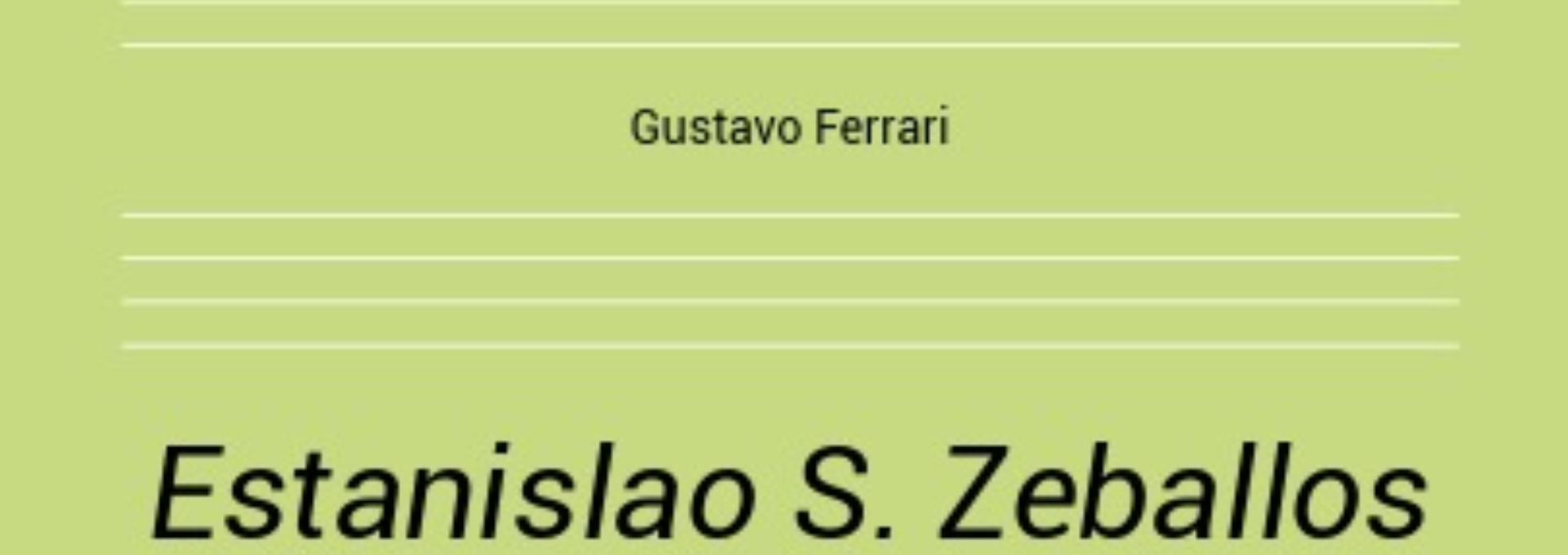 Nº 9. Estanislao Severo Zeballos